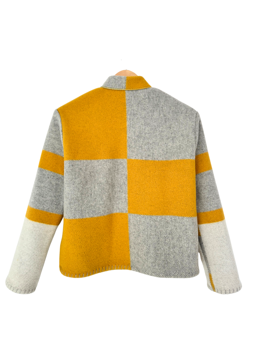 The Yellow & Grey Grid Jacket