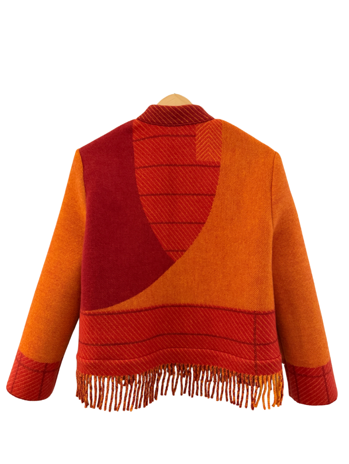 The Red Gridlock Fringe Jacket