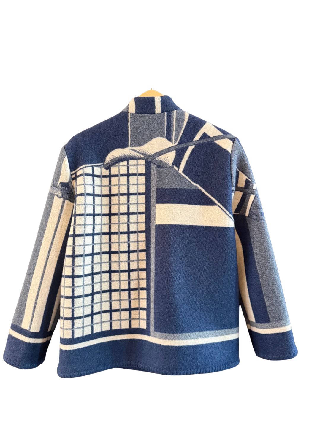 The Navy Grid Jacket