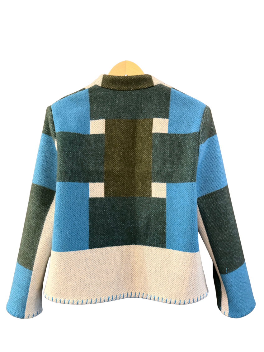 The Turquoise Grid Jacket