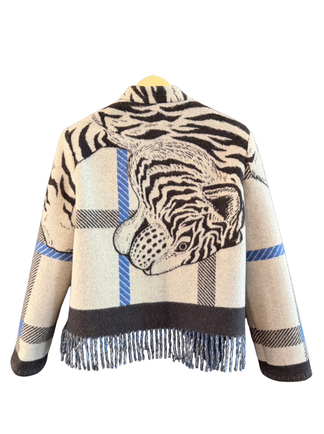 The Navy Leopard Fringe Jacket