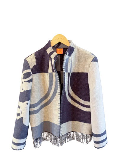 The Blue Bridal Fringe Jacket