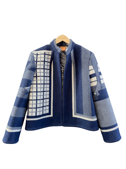 The Navy Grid Jacket