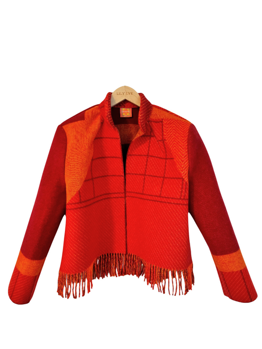 The Red Checkmate Fringe Jacket