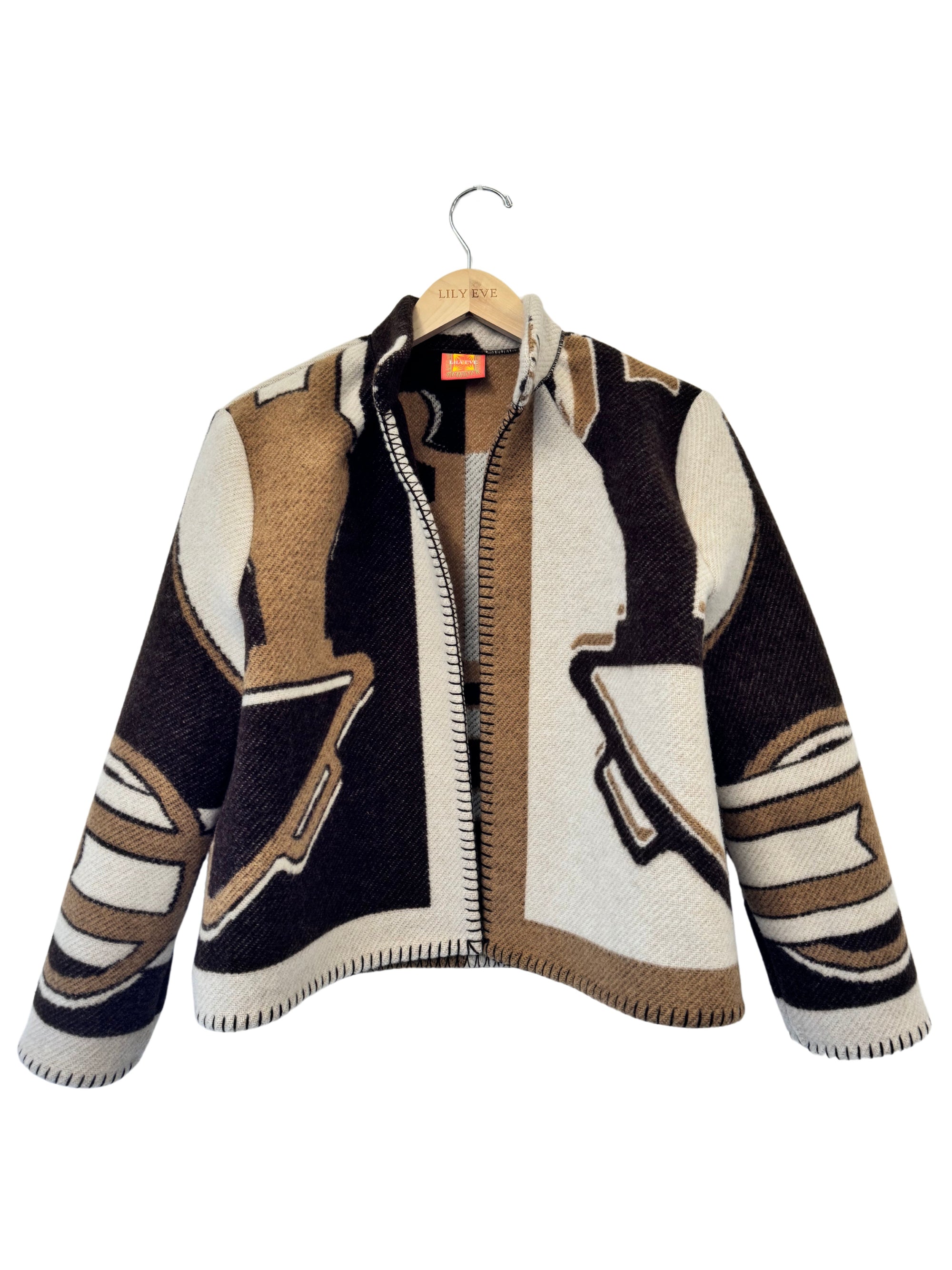 The Creme & Brown Buckle Jacket