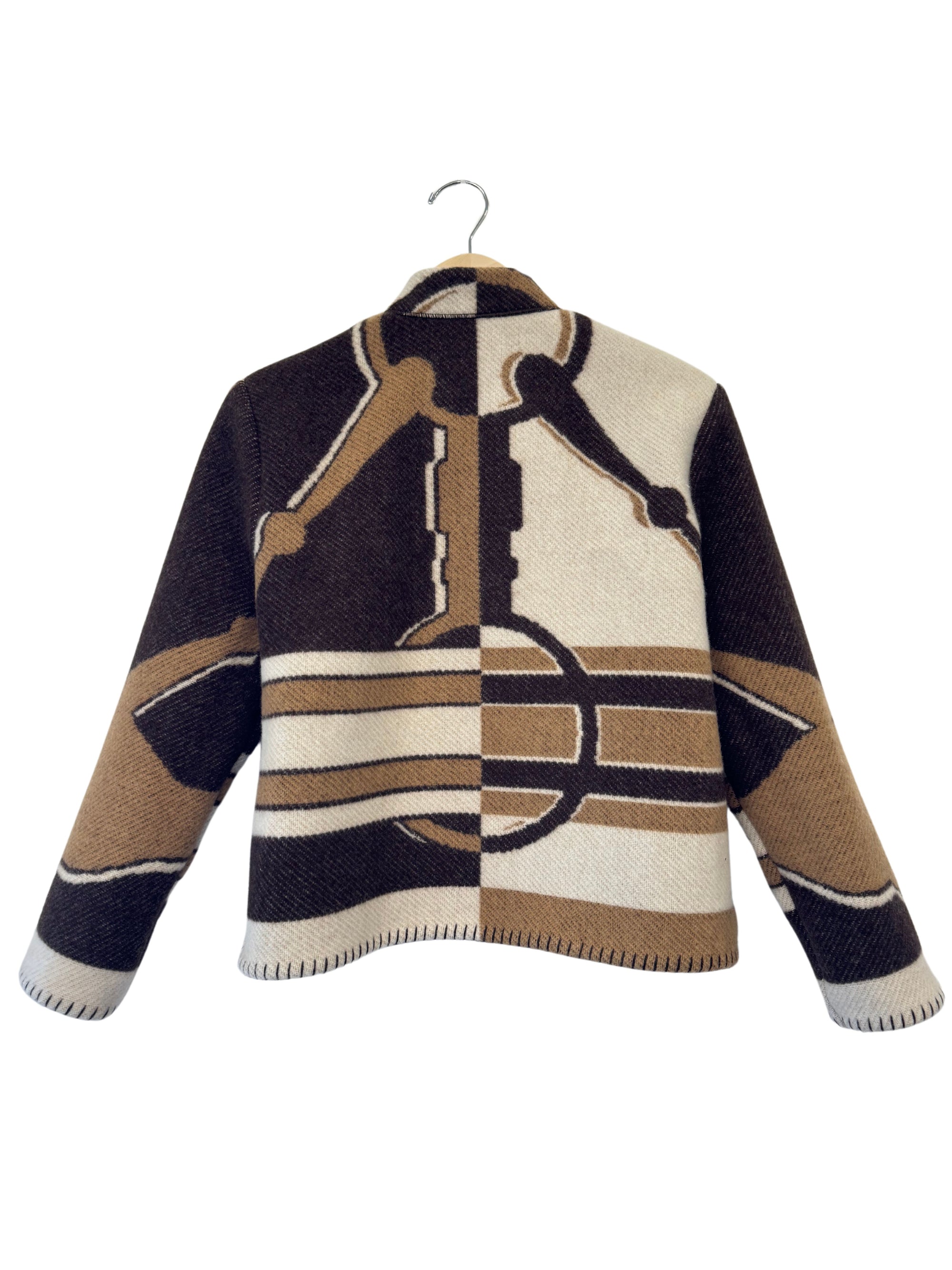 The Creme & Brown Buckle Jacket