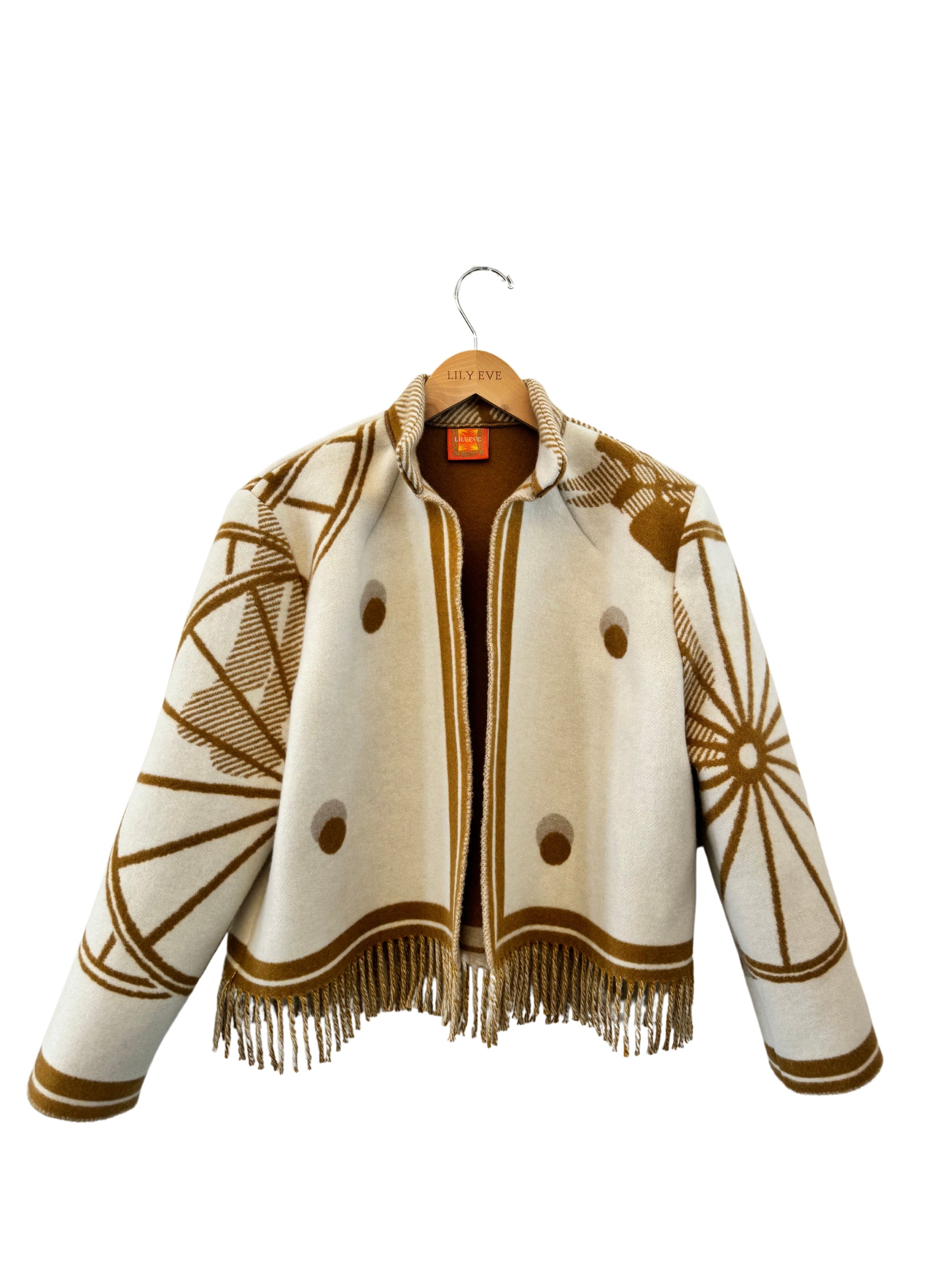 The Brown Wheel Fringe Jacket