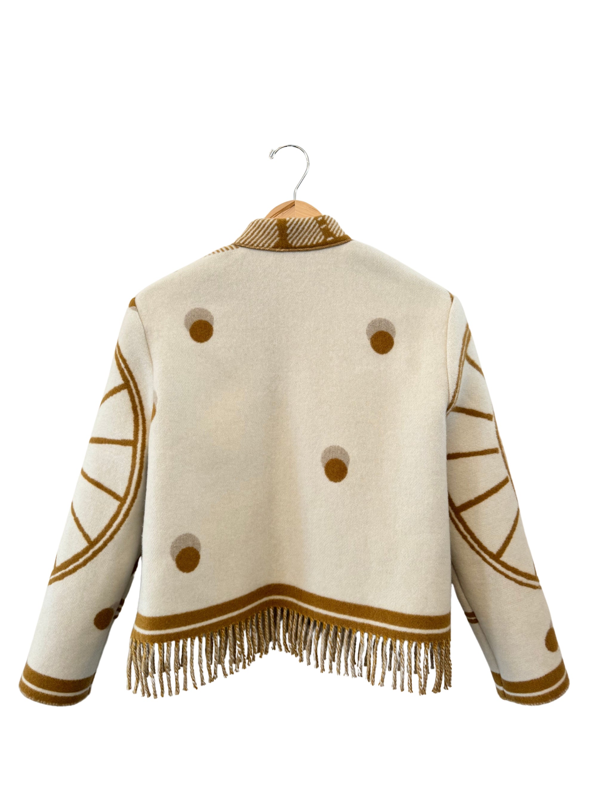 The Brown Wheel Fringe Jacket