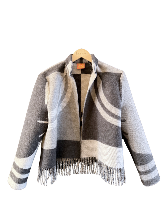 The Charcoal Fringe Jacket