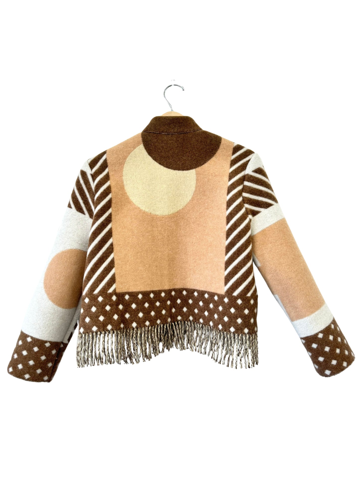 The Brown & Creme Fringe Jacket