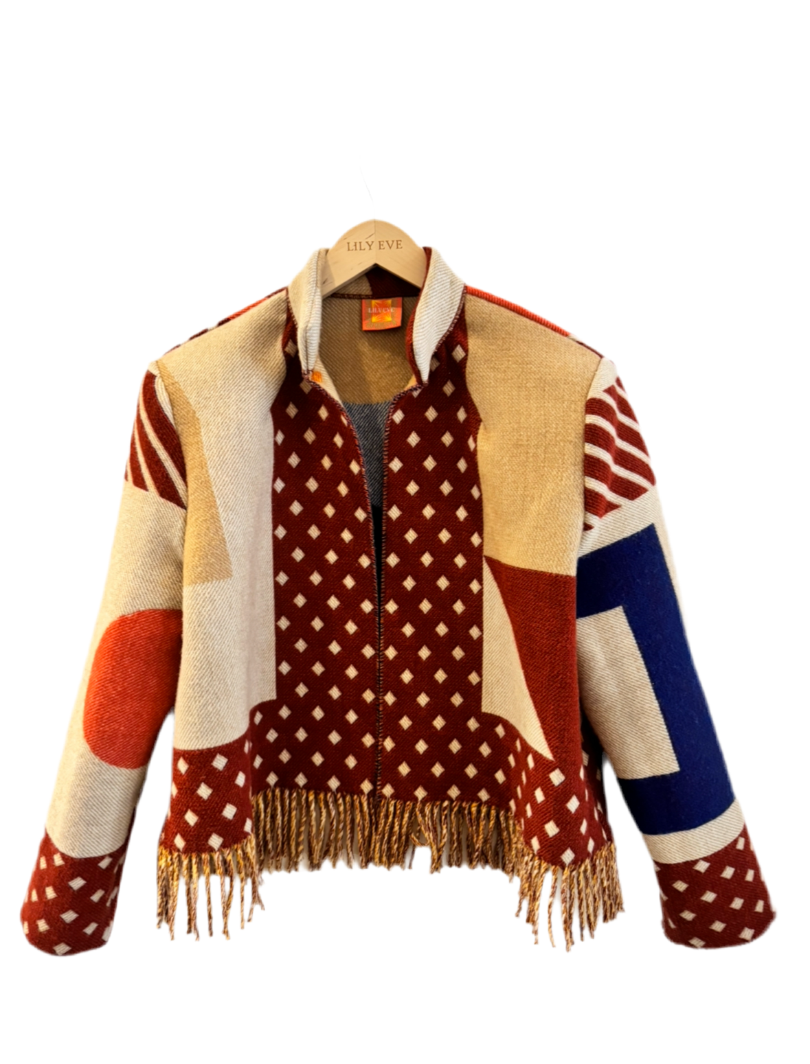 The Red Block Fringe Jacket