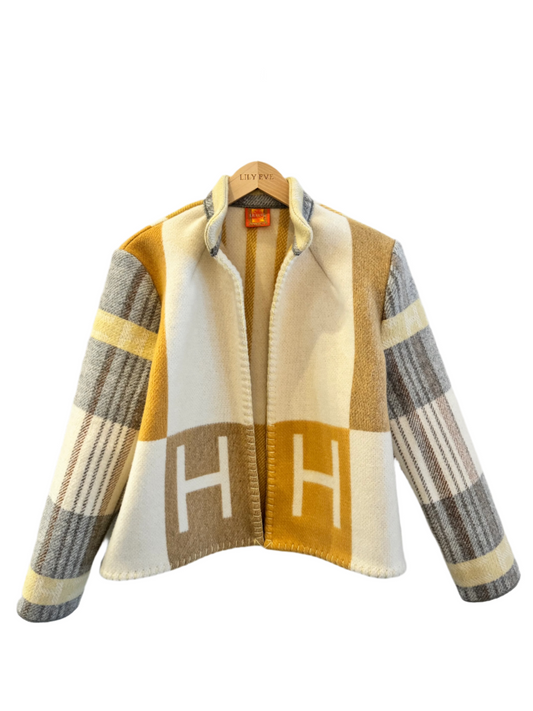 The Yellow Striped Sleeve Jacket