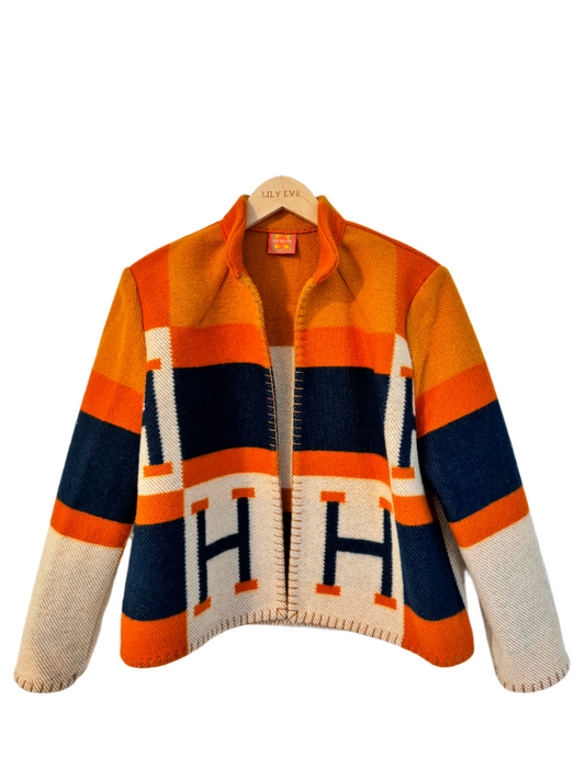 The Orange & Navy Letter Jacket