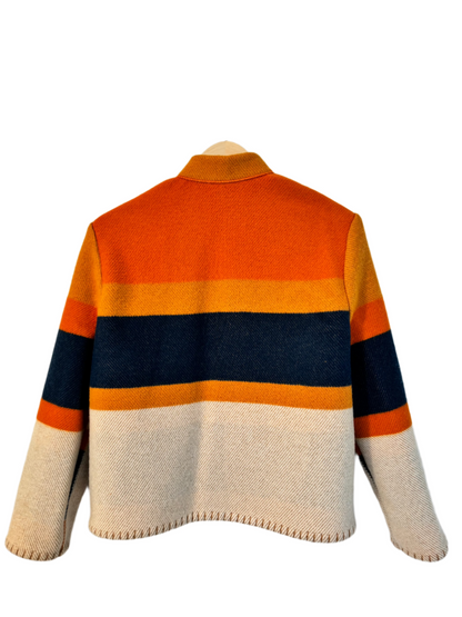 The Orange & Navy Letter Jacket