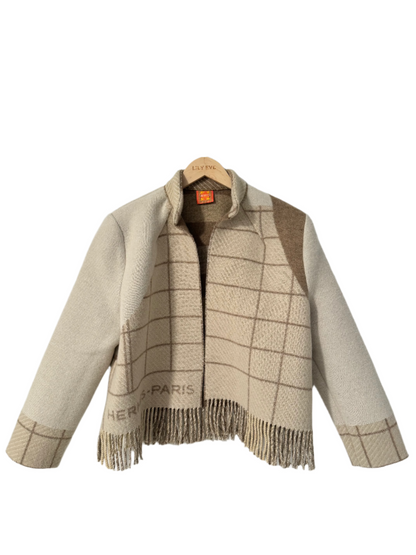 The Creme Grid Jacket
