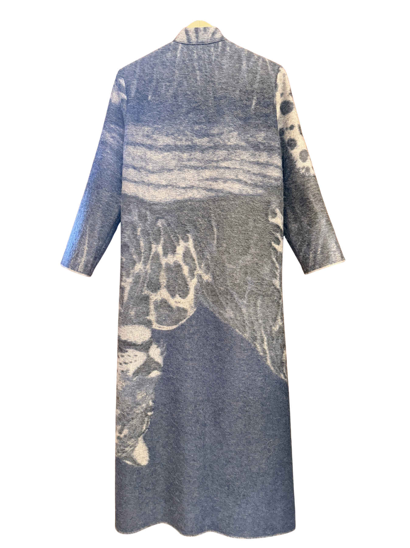 The Navy Leopard Fringe Coat