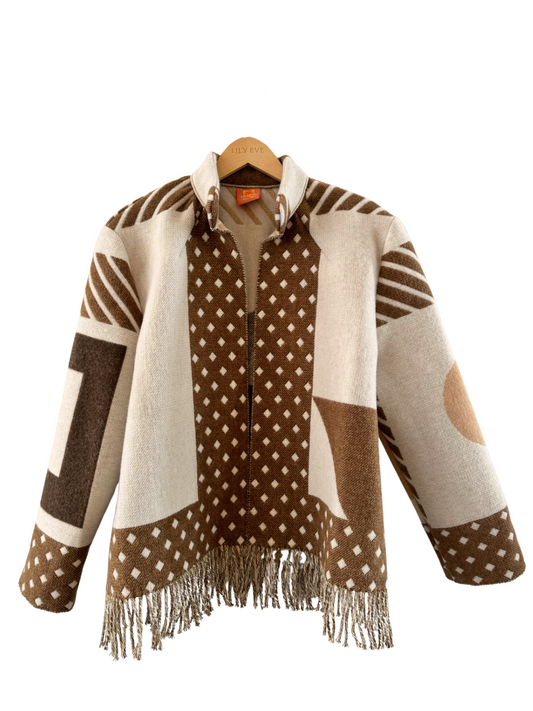 The Brown Polka Dot Fringe Jacket