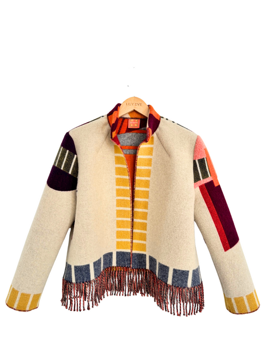 The Neon Block Fringe Jacket