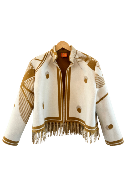 The Brown Wheel Fringe Jacket