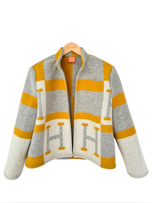 The Yellow & Grey Grid Jacket