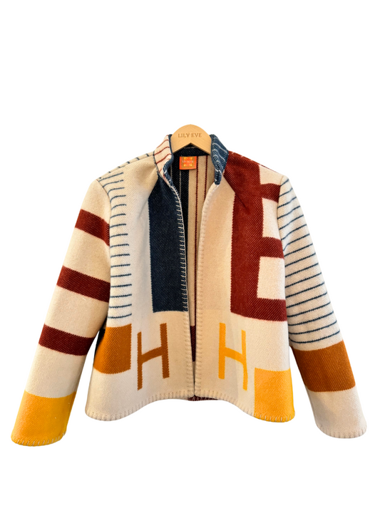 The Burgundy & Blue Stripe Jacket