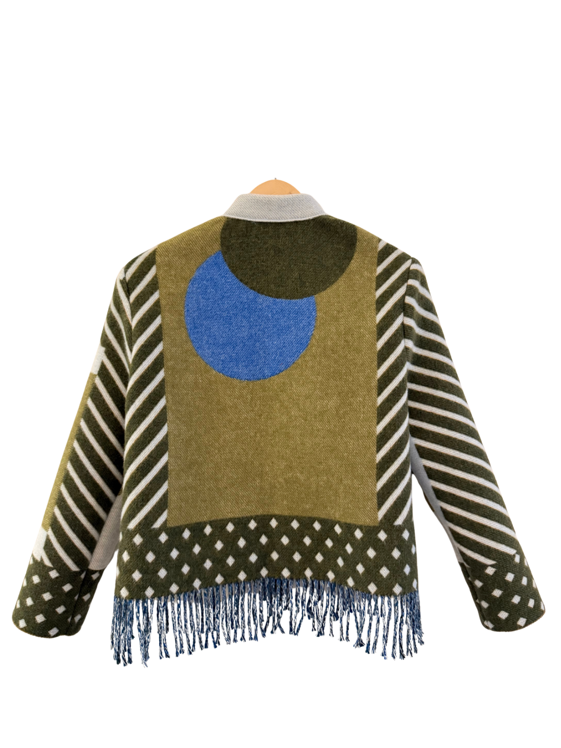 The Abstract Green Fringe Jacket