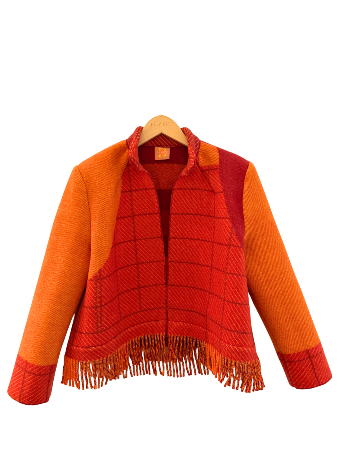 The Red Gridlock Fringe Jacket