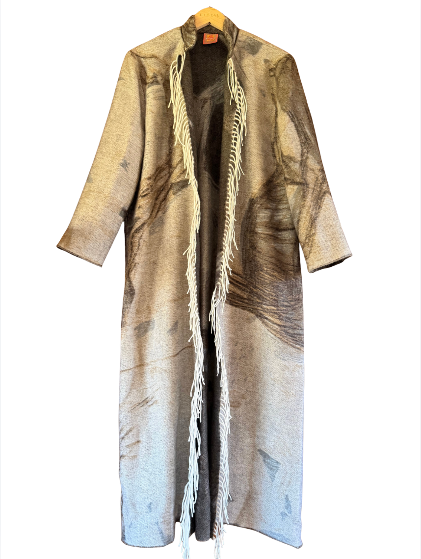 The Neutral Horse Fringe Coat