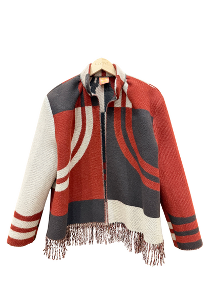 The Burgundy Fringe Jacket