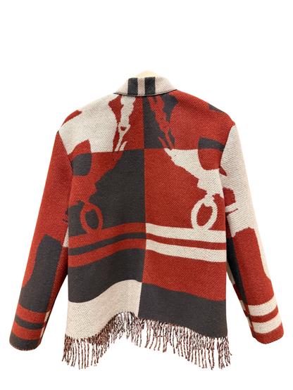 The Burgundy Fringe Jacket