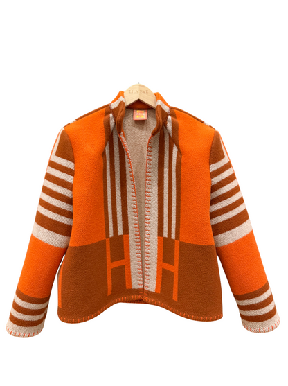 The Orange Striped Cuff Jacket