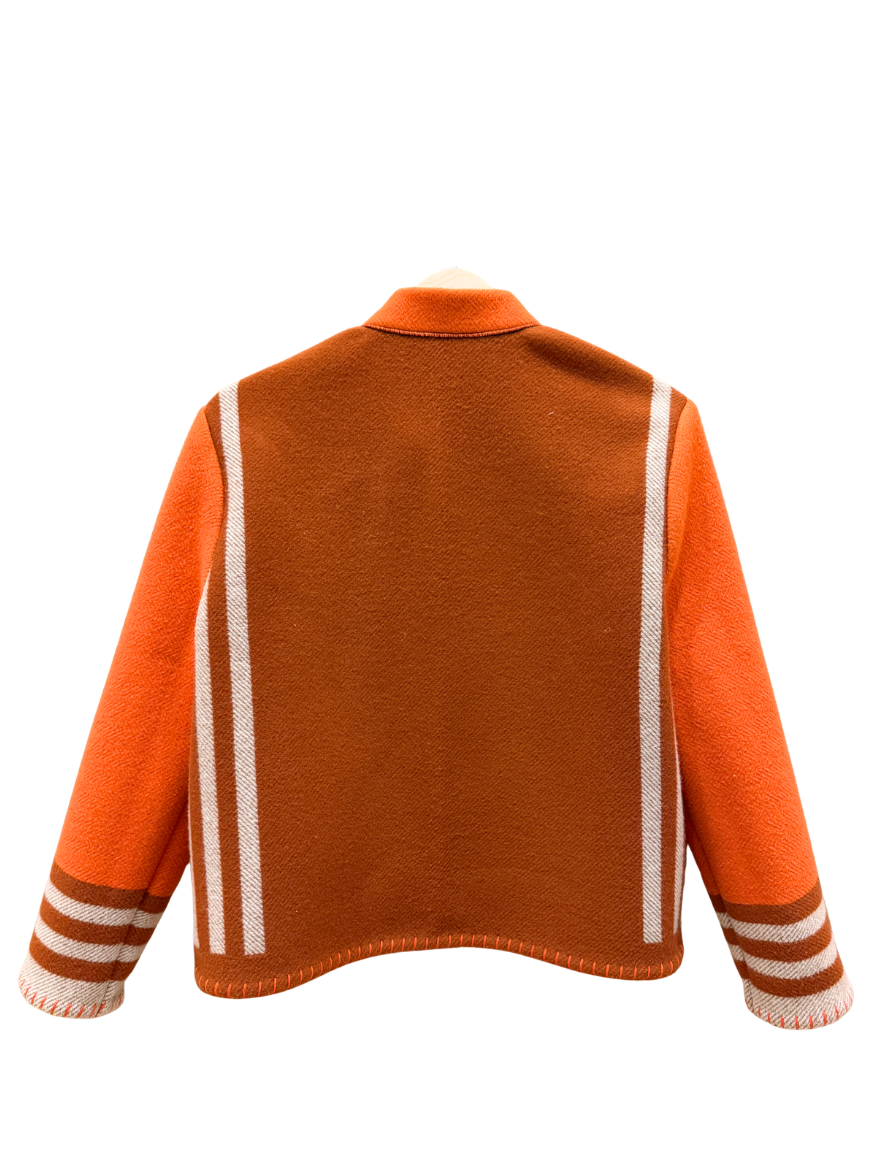 The Orange Striped Cuff Jacket
