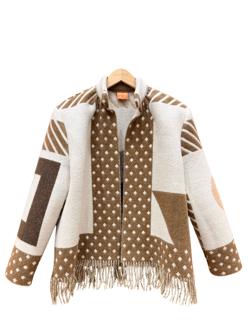 The Neutral Pattern Fringe Jacket