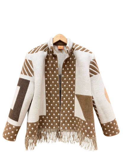 The Neutral Pattern Fringe Jacket
