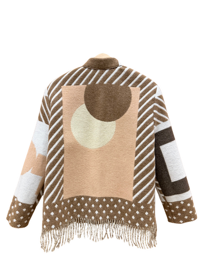 The Neutral Pattern Fringe Jacket