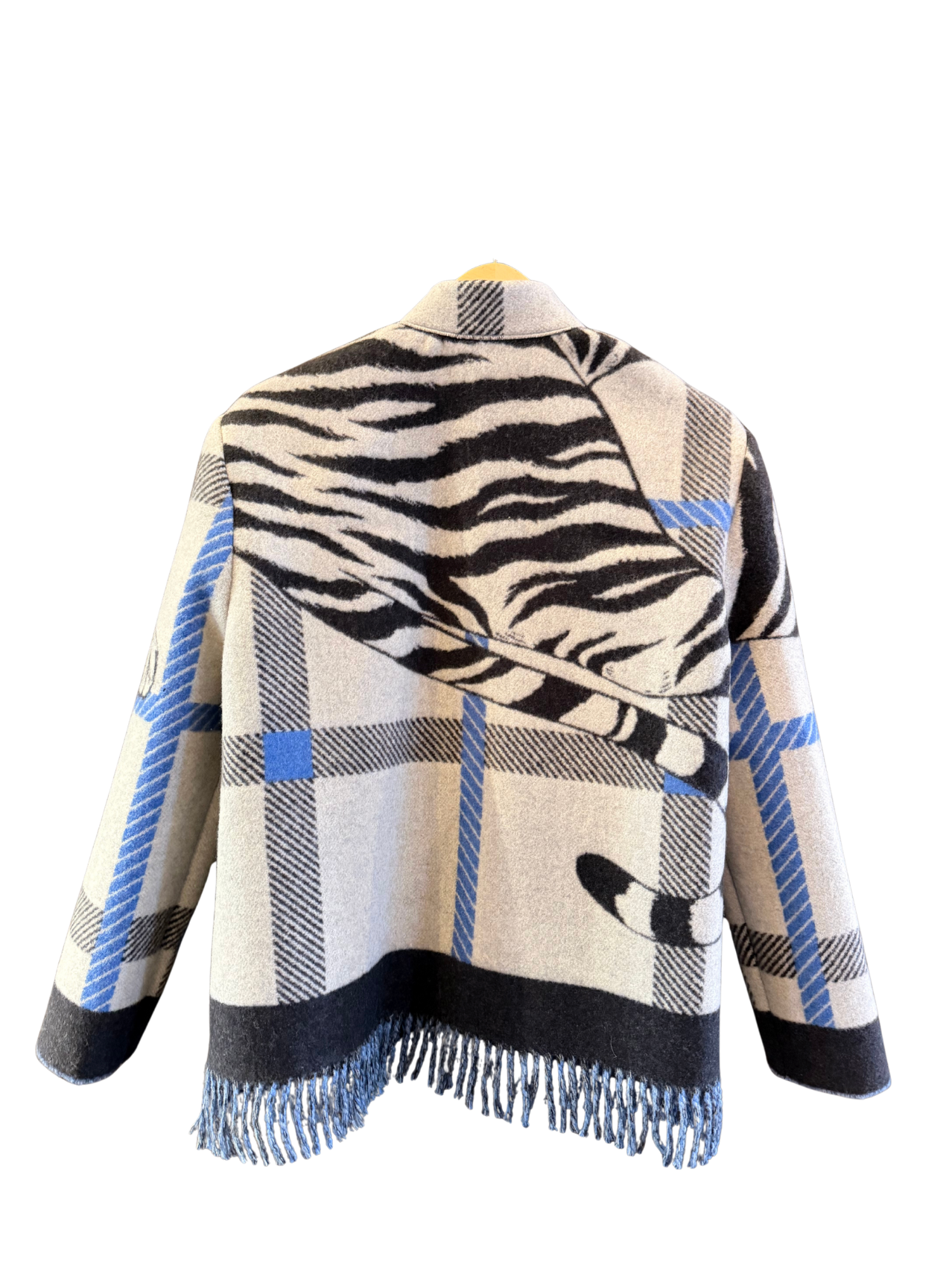 The Blue Tiger Tail Fringe Jacket