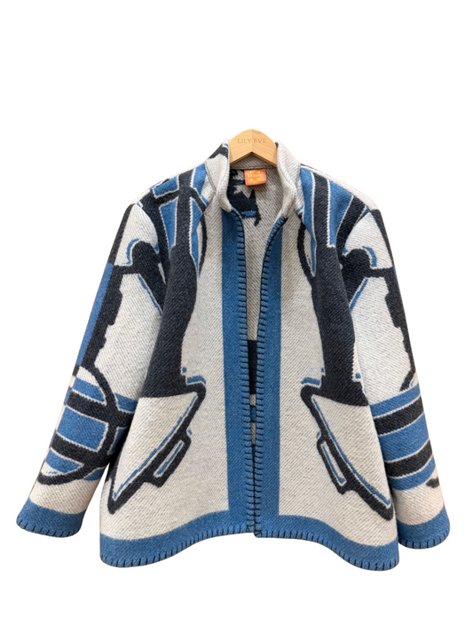 The Blue Belt Strap Jacket