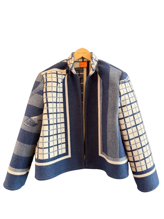 The Navy Windowpane Jacket