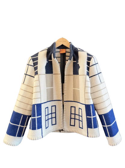 The Blue Geometric Jacket