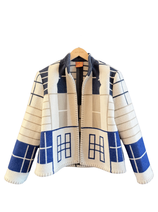 The Blue Geometric Jacket