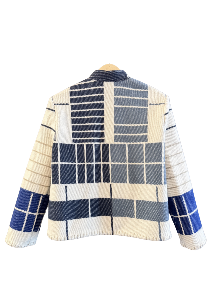 The Blue Geometric Jacket