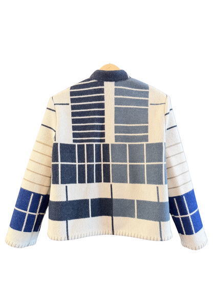 The Blue Geometric Jacket