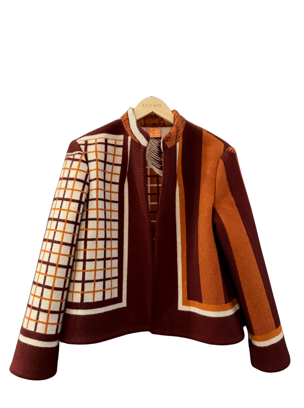 The Burgundy Window Pane Jacket