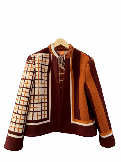 The Burgundy Window Pane Jacket