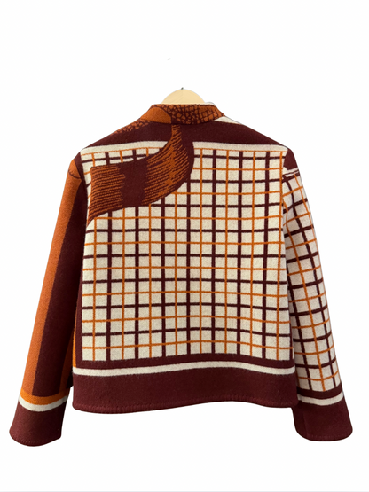 The Burgundy Window Pane Jacket