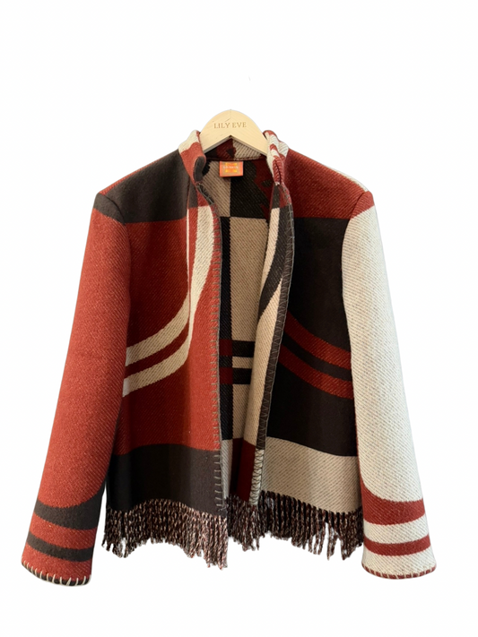 The Burgundy Fringe Jacket