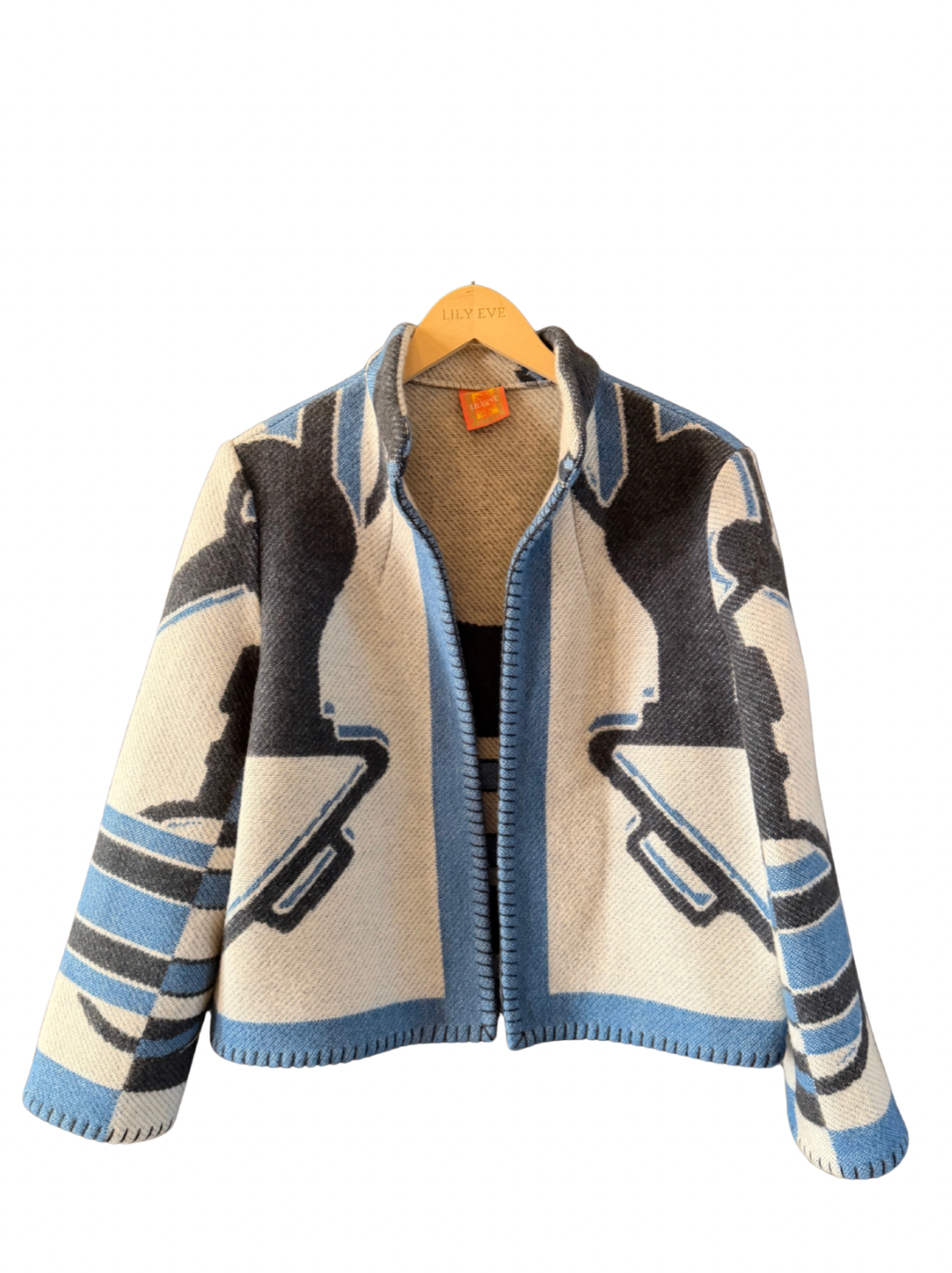The Navy Belt Strap Jacket