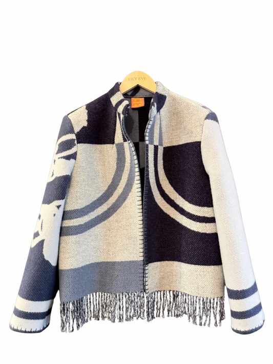 The Blue Bridal Fringe Jacket