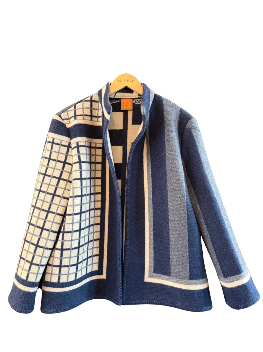 The Navy Grid Jacket