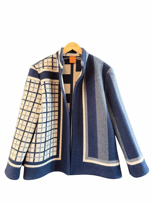The Navy Grid Jacket